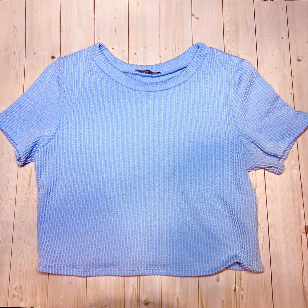 Charlotte Russe Sky Blue Crop Top
